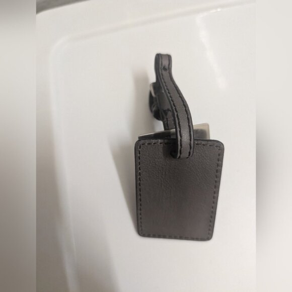 Etienne Silver and Black Luggage Tag - Bag Charm - Picture 4 of 8